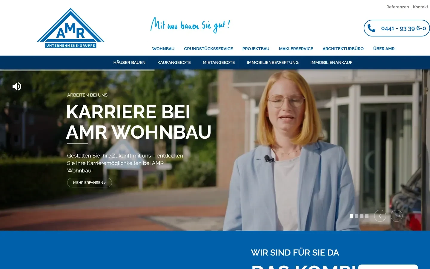 Startseite von AMR Wohnbau