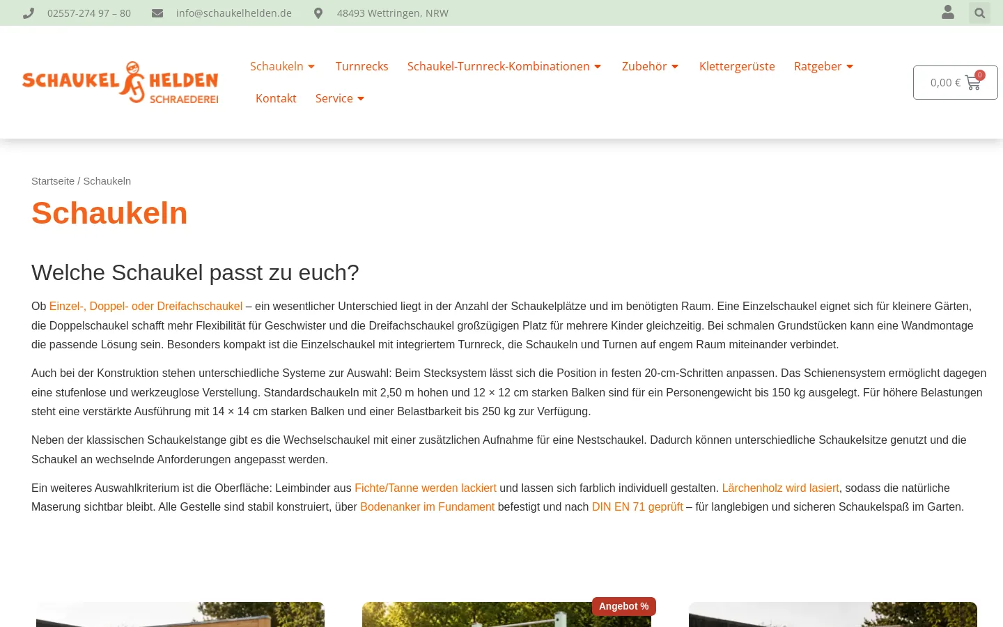 Schaukeln-Sortiment von Schaukelhelden